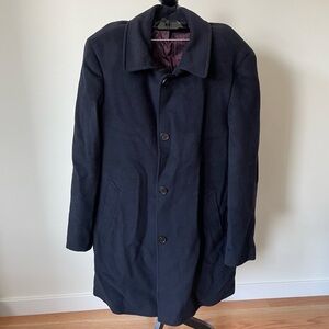 Commonwealth Proper CMMP Navy Blue Wool Single Breasted Peacoat Size 44 Regular